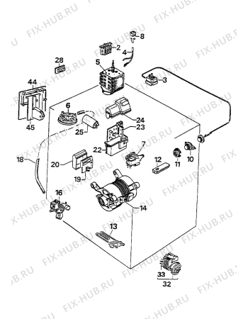 Взрыв-схема стиральной машины Electrolux WH526-1 - Схема узла Electrical equipment